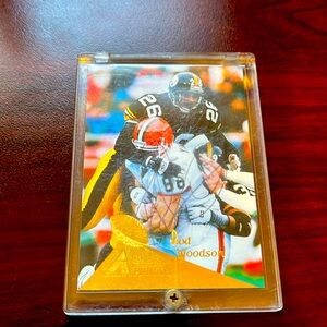 SIGNED 1994 Pinnacle Rod Woodson Pittsburgh Steelers #6